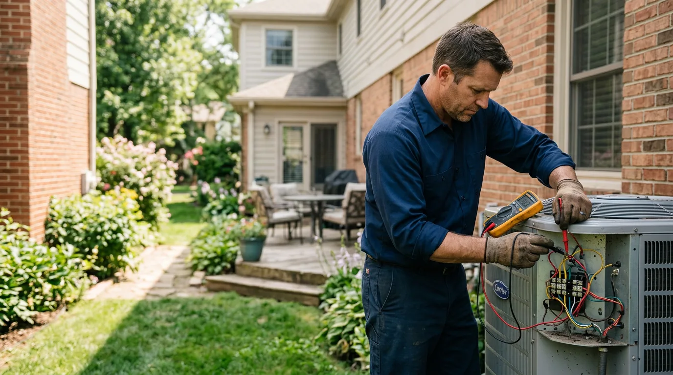HVAC technician working near Clay, KY